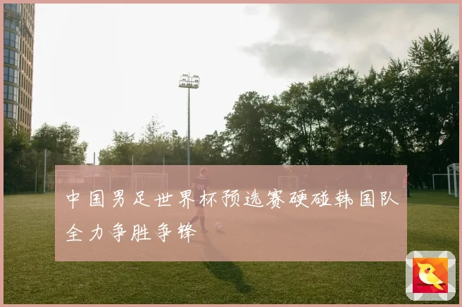 中国男足世界杯预选赛硬碰韩国队全力争胜争锋